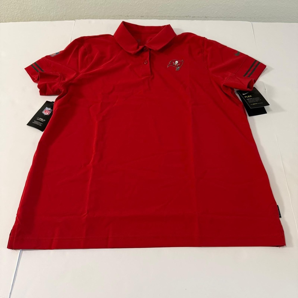 Nike Tampa Bay Buccaneers NFL On-Field Polo Shirt Red Dri-FIT Men XL
